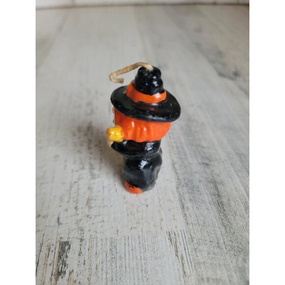 Vintage Mini candle Halloween witch broom collectible figure - Picture 4 of 6